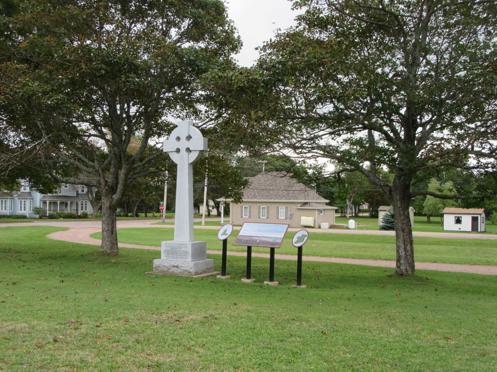 Irish Memorial - Celtic Cross in Tignish, Prince Edward Island © Barbara Dickson